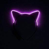 Diadema con orejas de gato de línea brillante