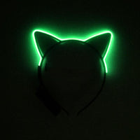 Diadema con orejas de gato de línea brillante