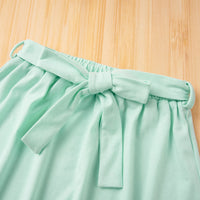 Spring Bunny Print T-Shirt & Skirt Outfit (Toddler/Child)