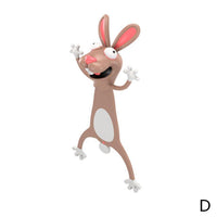Marque-page 3D animal de dessin animé écrasé