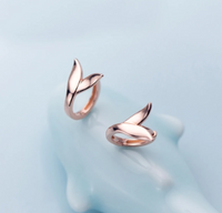 Boucles d'oreilles créoles queue de poisson sirène
