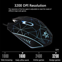 Illuminated PC Gaming Set (Keyboard, Mouse, Headset, and Mouse Pad)