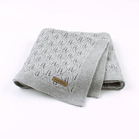 Baby Blanket Knitted Leaves Hollow Blanket Baby
