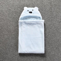 Manta con capucha de oso de peluche