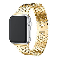 Fish Scale Style Metal Apple Watch Band