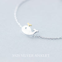 Pulsera de ballena de plata S925