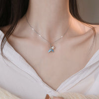 Sterling Silver Pearl Whale Accessory