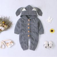 Bunny Ears Hooded Knit Romper (Baby/Toddler)
