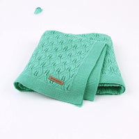 Baby Blanket Knitted Leaves Hollow Blanket Baby
