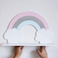 Wooden Rainbow Wall Shelf