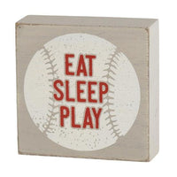Eat Sleep Play Sports Box Sign