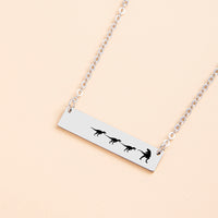 Collier tendance en acier inoxydable, petit dinosaure, argent, Animal, maman, bébé, enfants, cadeaux de fête des mères