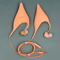 Cute Cartoon Earphone In Ear Headphones With Mic 3.5mm Wired Gaming Headset Cosplay Elf Ears Earphones Best Gift For Girls Kids