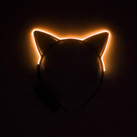 Diadema con orejas de gato de línea brillante