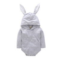 Mameluco de manga larga con capucha y orejas de conejo (bebé/niño pequeño)
