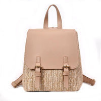 Straw Summer Travel Backpack