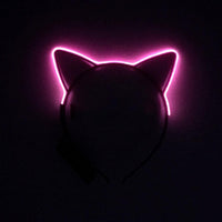 Diadema con orejas de gato de línea brillante