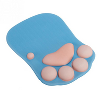 Alfombrilla de ratón con forma de pata de gato con soporte para muñeca
