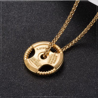 Pendentif et collier d'haltérophilie de remise en forme