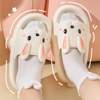 Lindas zapatillas de conejo para niños y mujeres, zapatos de verano para el hogar, zapatillas de baño