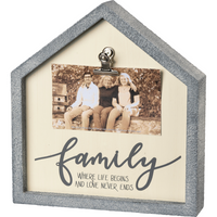 Family Love Never Ends - Inset Box Frame