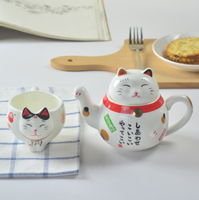 Chinese Lucky Cat Teapot and Cup Gift Sets
