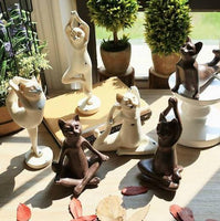 Statues de chat de yoga