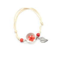 Bracelets à breloques en fleurs séchées et en résine