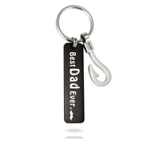 Best Dad Ever Fish Hook Keychain