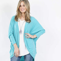3/4 Sleeve Cocoon Open Cardigan