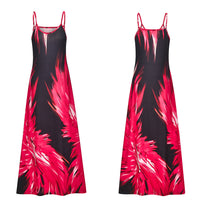 Jupe de Base amincissante coupe ajustée, robe à bretelles à fleurs de positionnement assorties