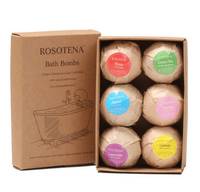 Caja variada de bombas de baño totalmente naturales (6 piezas)