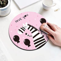 Cartoon Animal Print Round Mouse Pads
