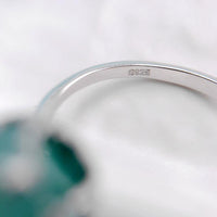 Bague queue de sirène en cristal bleu