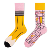 Chaussettes fantaisie asymétriques