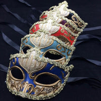 Máscaras de disfraces de diseño veneciano pintadas a mano