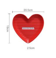 Heart Shape Ceramic Plates