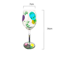 Verres à vin de Noël peints à la main