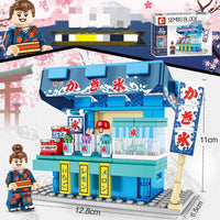 Japanese City View Building Blocks Sets
