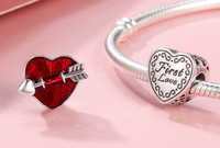First Love Heart Bead Charm