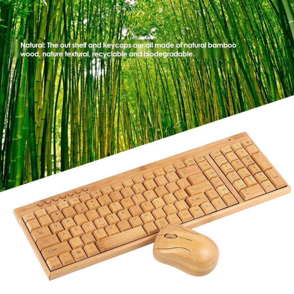 bambus keyboard Bamboo Wireless Keyboard and Mouse