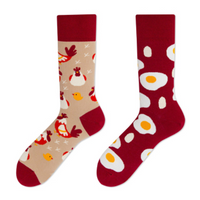 Chaussettes fantaisie asymétriques