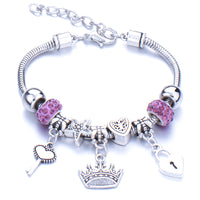 Pulseras con dijes de cuentas grandes