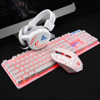 Illuminated PC Gaming Set (Keyboard, Mouse, Headset, and Mouse Pad)