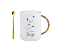 Cuchara de cerámica del regalo de la taza de la flor asada de 12 constelaciones