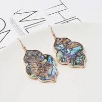 Abalone Shell Leopard Moroccan Earrings