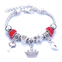 Pulseras con dijes de cuentas grandes