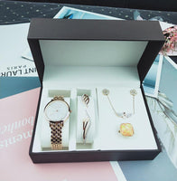 Juego de caja de regalo de joyería y reloj de 5 piezas