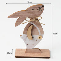 Decoración de carpintería de conejito de Pascua