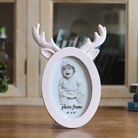 Cute Resin Antlers Cat Rabbit Ears Photo Frames
